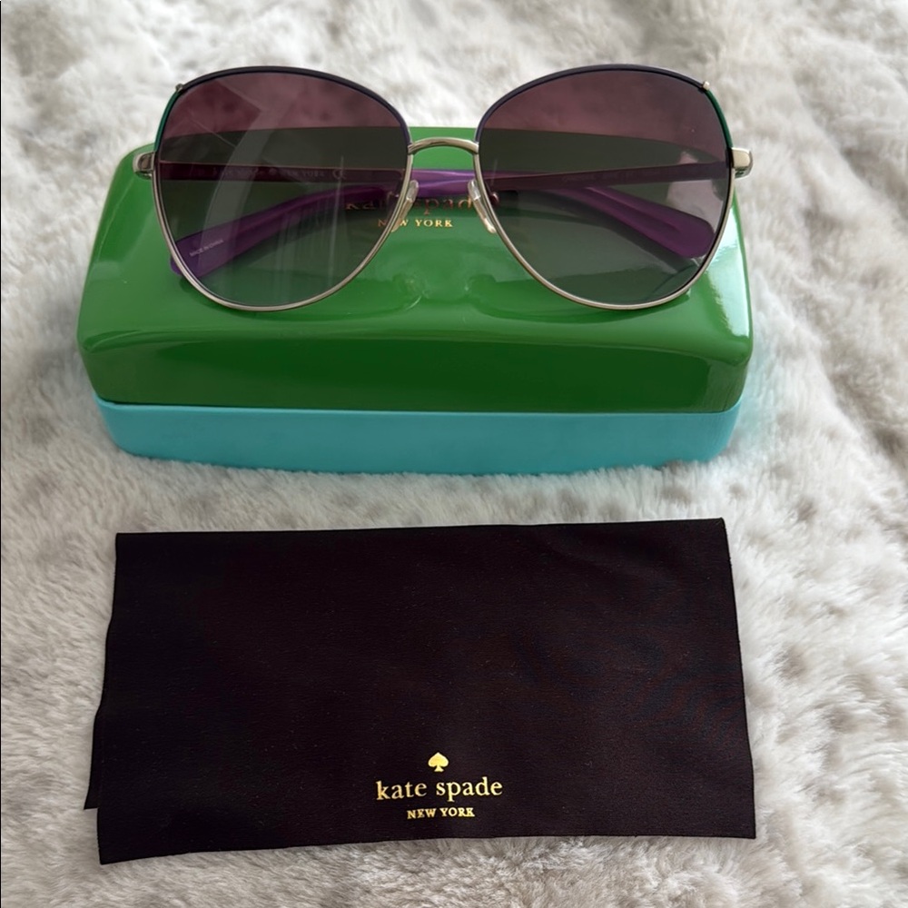Kate Spade Gold and Purple Sunglasses